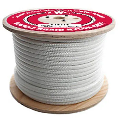 1/4" White Double-Braid Nylon Rope – 600 Ft, 2000 Lb Tensile Strength (Cwc-345101) 1