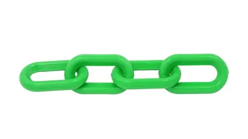 1.5-Inch Green Plastic Safety Chain – 125 Feet Eco-Friendly Option 1