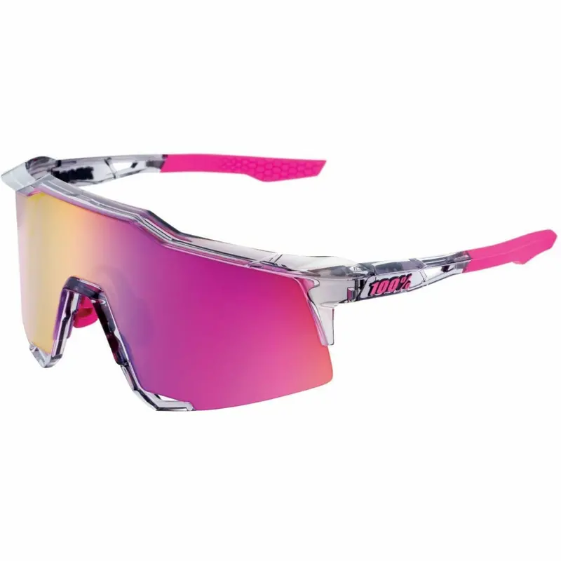 100% Speedcraft Cycling Sunglasses – Polished Translucent Grey Lens 1