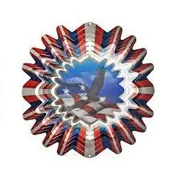 12-Inch Animated Patriotic Wind Spinner – Outdoor Garden Decor 1
