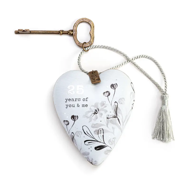 25 Years Of Us Anniversary Art Heart Sculpture – Demdaco 1