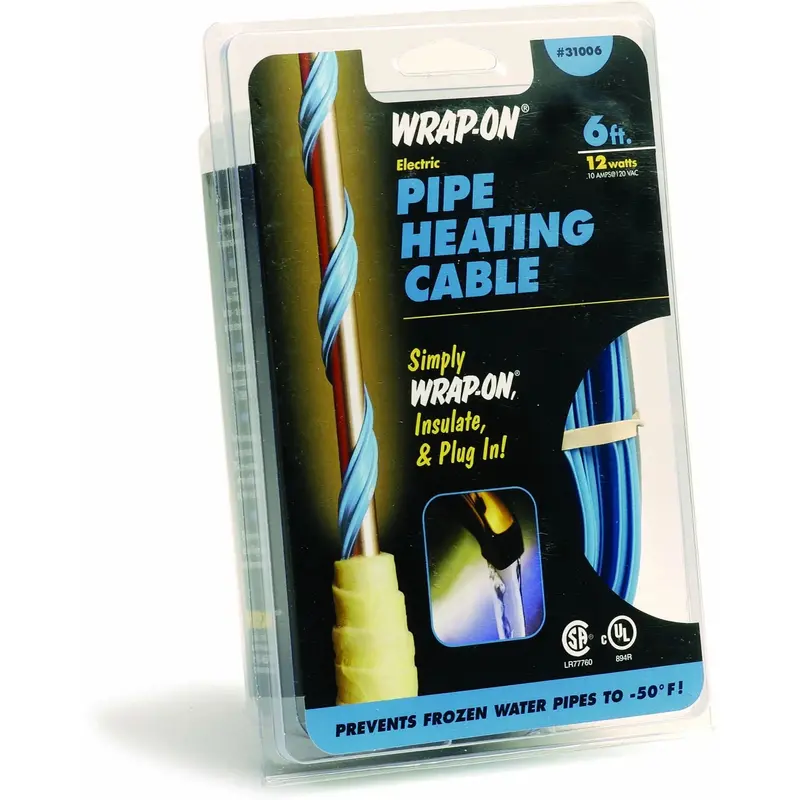 31006 Pipe Heating Cable – 6-Foot, 12W, 120V Self-Regulating 1