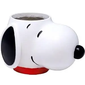 7.5-Inch Snoopy Face Sculpture Ceramic Flower Pot 1