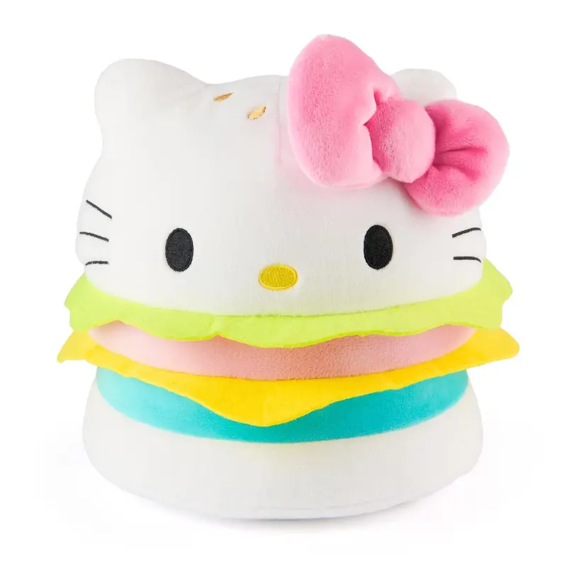8-Inch Hello Kitty Hamburger-Themed Plush Toy 1