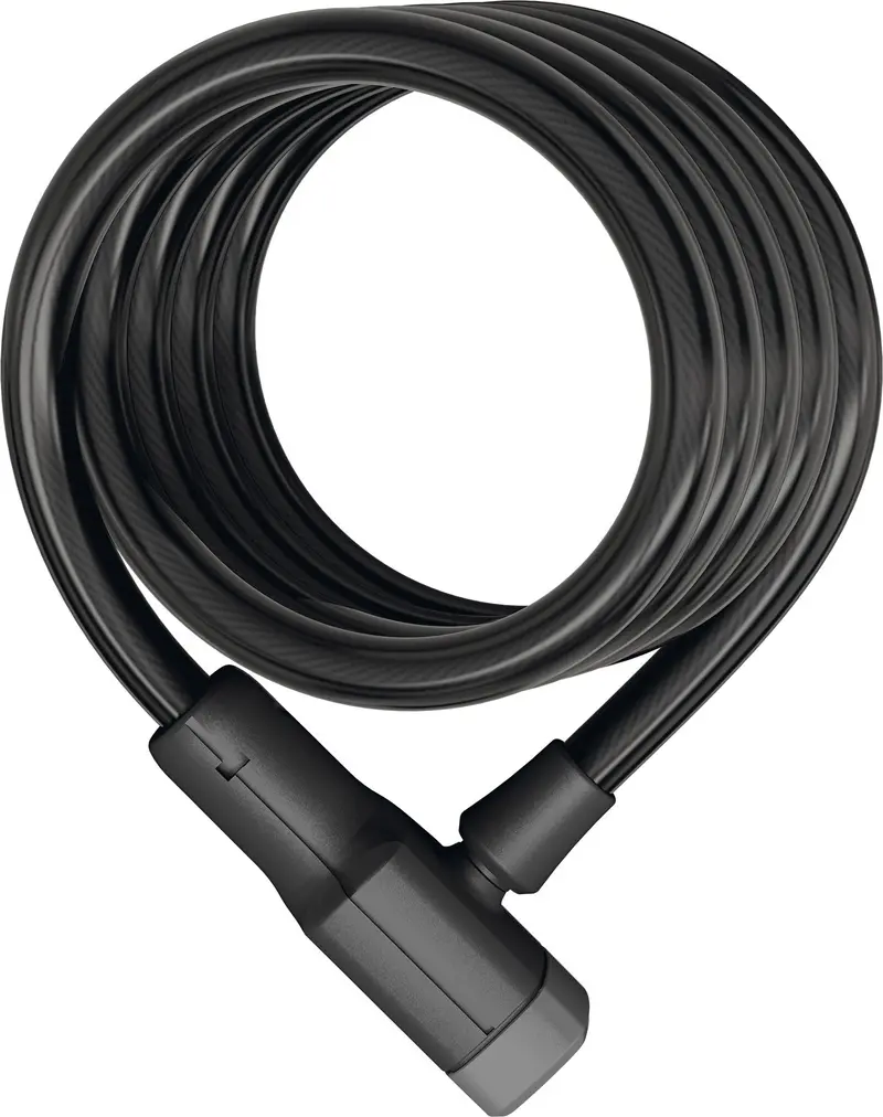 Abus Primo 5510K Key-Activated 10Mm × 180Cm Coiled Cable Lock – Robust Black 1