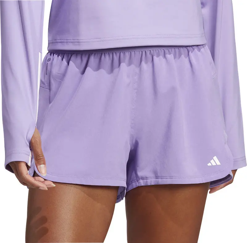 Adidas Hyperglam Pacer Women'S High-Mobility Training Shorts – Violet Purple 1