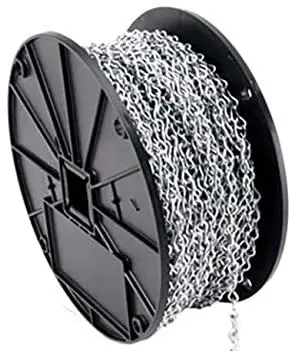 Angelika & Sun Bright-Zinc Single Jack Chain — Weldless, Steel, Standard Size 1