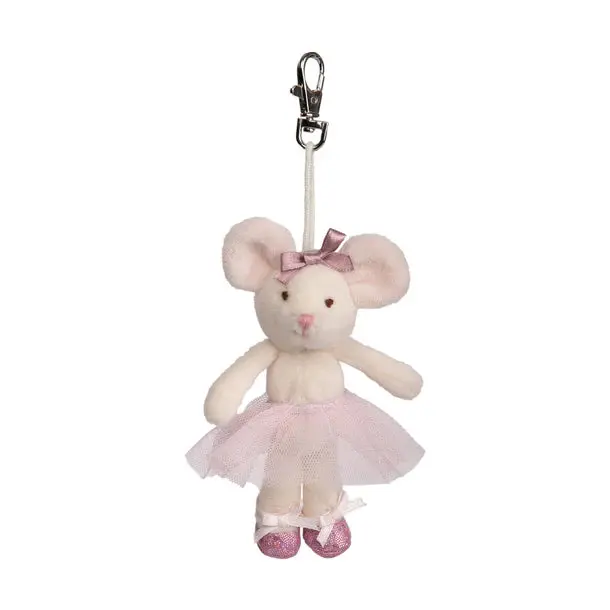 Antonia The Ballerina Mouse Plush Charm – Keychain & Bag Accessory 1