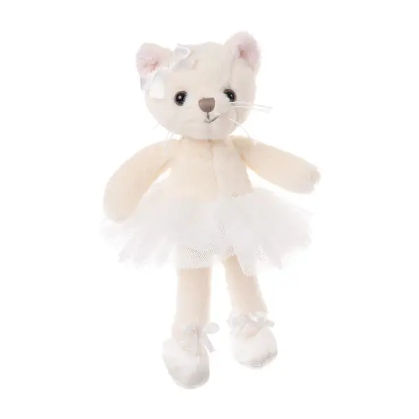 Anya The Ballerina Cat Plush – White Tutu Design, 6-Inch Stuffed Toy 1