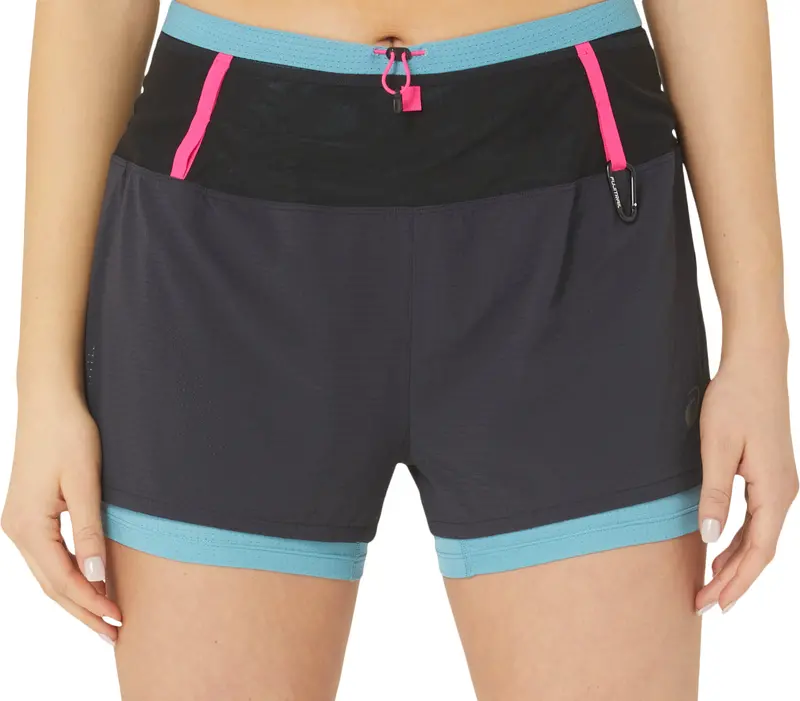 Asics Fujitrail 2-In-1 Women'S Trail Running Shorts – Onyx Black 1