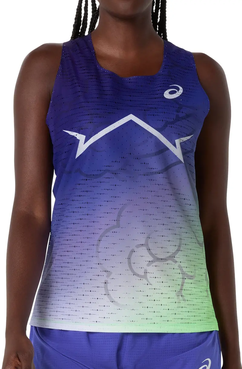 Asics Metaspeed Women'S Breathable Running Vest Top In Blue 1