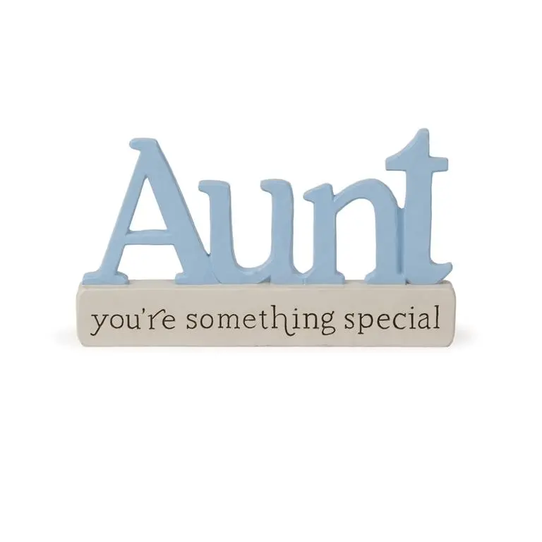 'Aunt You Are Something Special' Sentiment Word Block Figurine (5.25") 1