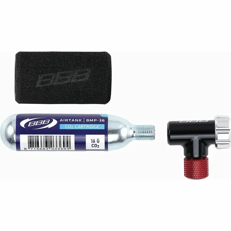 Bbb Easyair Co2 Inflator With Integrated Cartridge Holder And Pressure Gauge 1