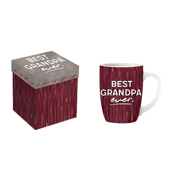 Best Grandpa Ever Mug – 14 Oz Personalized Ceramic Cup With Matching Gift Box 1