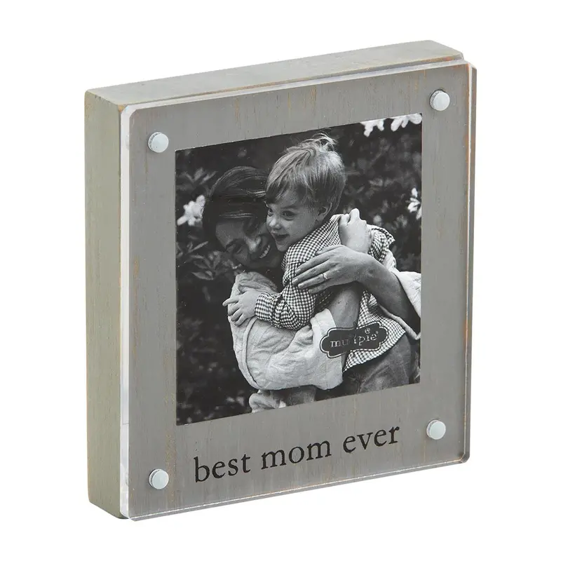 'Best Mom Ever' Sleek Acrylic Block Frame – Modern Keepsake Photo Holder 1