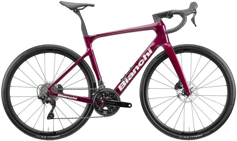Bianchi Infinito 105 Carbon Road Bike 2026 – Red Ruby Finish 1
