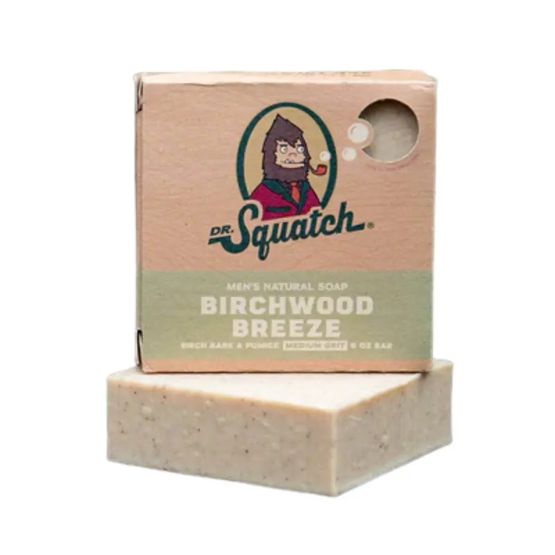 Birchwood Breeze All-Natural Men’S Bar Soap By Dr. Squatch – Woodsy 1.39 Oz 1