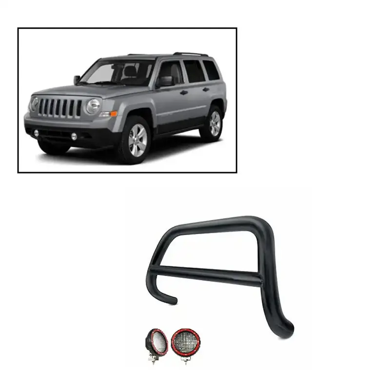 Black Horse Off-Road Cbb-Jeb9001-Plfr Steel Skid Plate Blocks For 2011+ Hyundai Santa Fe Fog Lights 1
