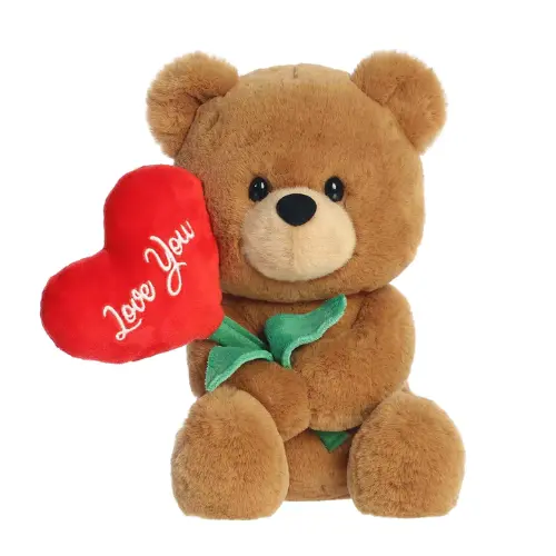 Blossoming Love You Bear – 11-Inch Caramel Plush Toy 1