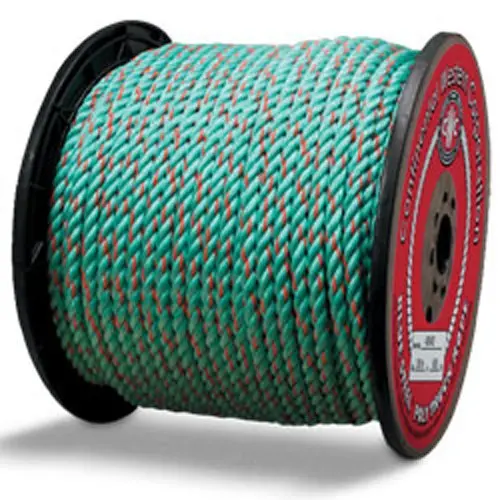 Blue Steel Teal Truck Rope With Orange Tracer – 3/8" X 600', 3800 Lb Tensile Strength, Cwc-405405 1