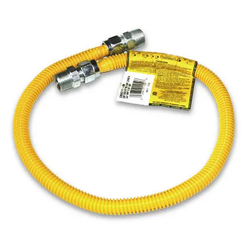 Brasscraft Cssc14-48 Yellow Gas Flex Line – Range & Furnace Use, 24.5" X 3.5" X 1" 1