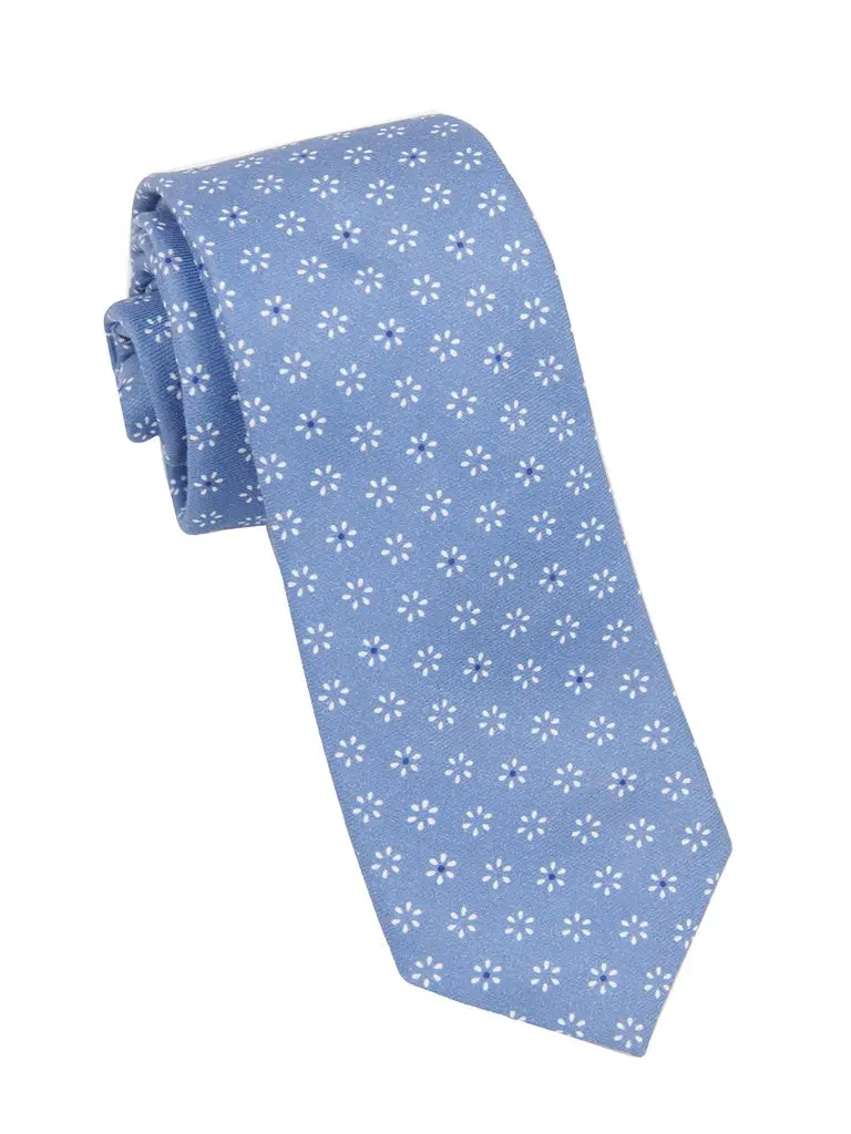 Brooklyn Brigade Geo Flower Tie – Repeat-Design Patterned Neckwear 1