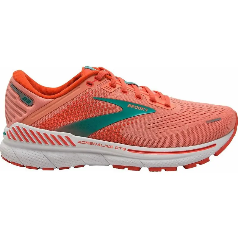 Brooks Adrenaline Gts 22 Women'S Stability Running Shoes – Vibrant Orange Support Runners 1