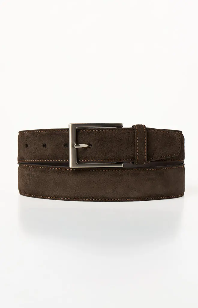Brooks Brothers Feather Edge Suede Belt – 35Mm Width 1
