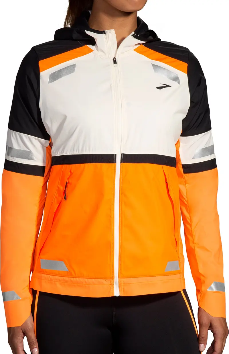 Brooks Run Visible 2.0 Running Jacket – Reflective Women’S Grey Weather-Ready Outerwear 1