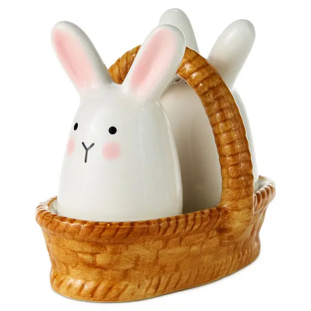 Bunnies-In-Basket Salt And Pepper Shaker Set By Hallmark 1