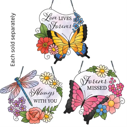 Butterfly Or Dragonfly Sympathy Suncatcher – Memorial Keepsake 1