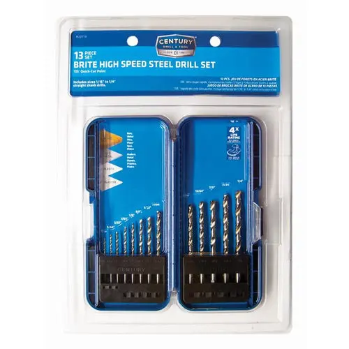 Century 13-Piece Bright Finish Drill Bit Set, Model 22713 1