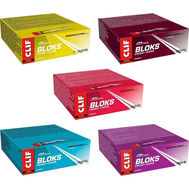 Clif Blok Energy Chews – Electrolyte-Enhanced Chewable Fuel (18-Pack) 1