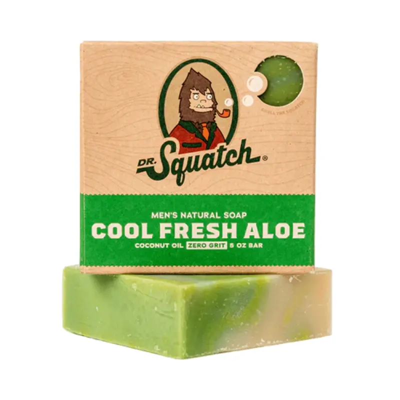 Cool Fresh Aloe All-Natural Men’S Bar Soap By Dr. Squatch – Soothing 1.39 Oz 1