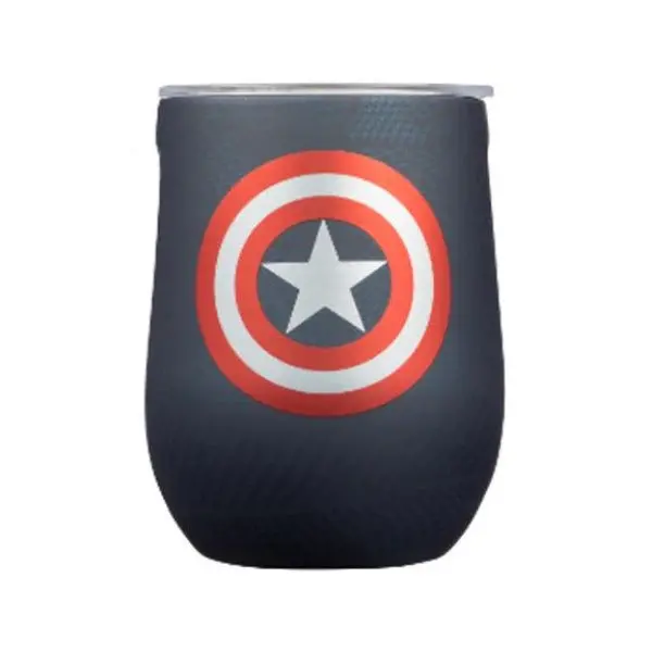 Corkcicle Captain America 12 Oz Stemless Tumbler 1