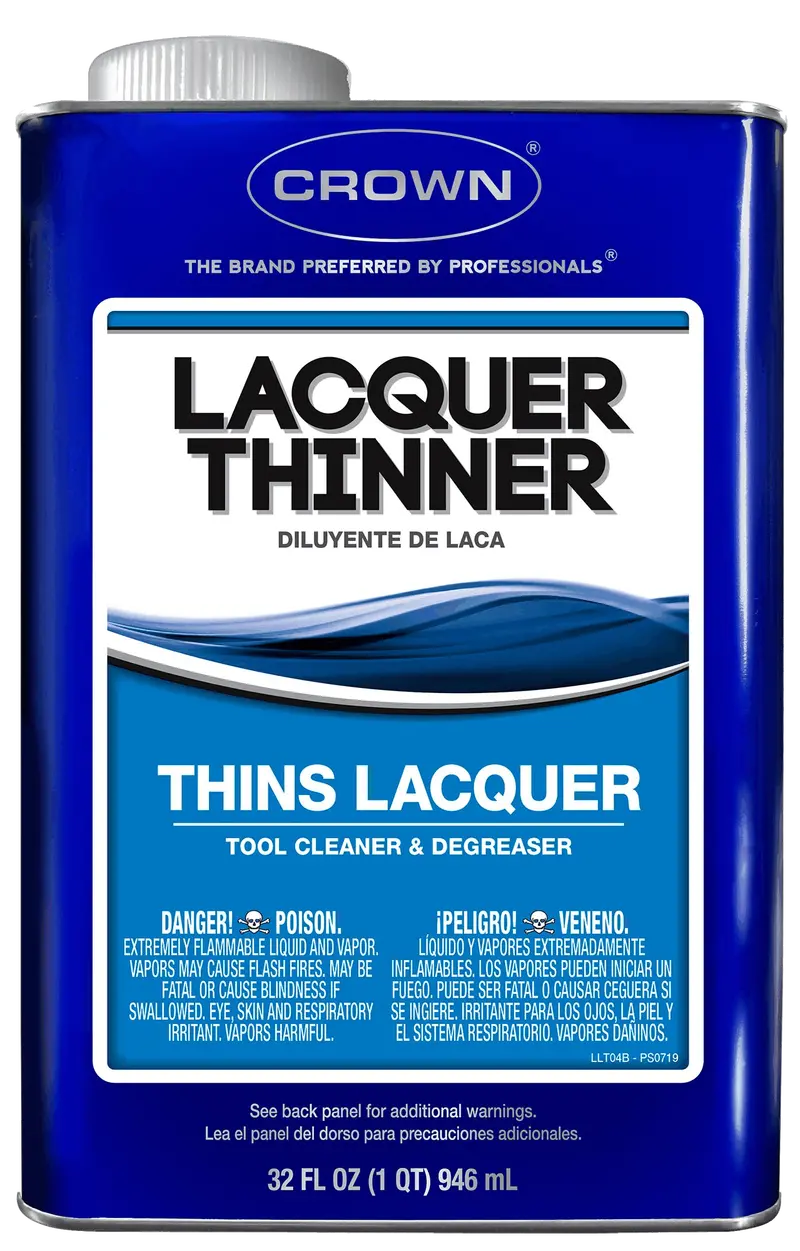 Crown Lacquer Thinner – Quart Can For Solvent-Based Finishes And Clean-Up 1