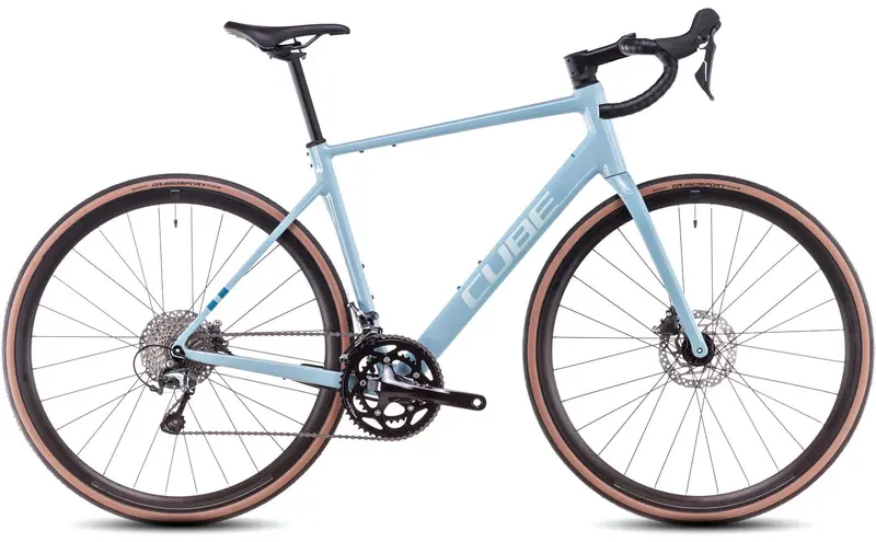 Cube Attain Race Road Bike 2025 – Teal And Grey Finish 1