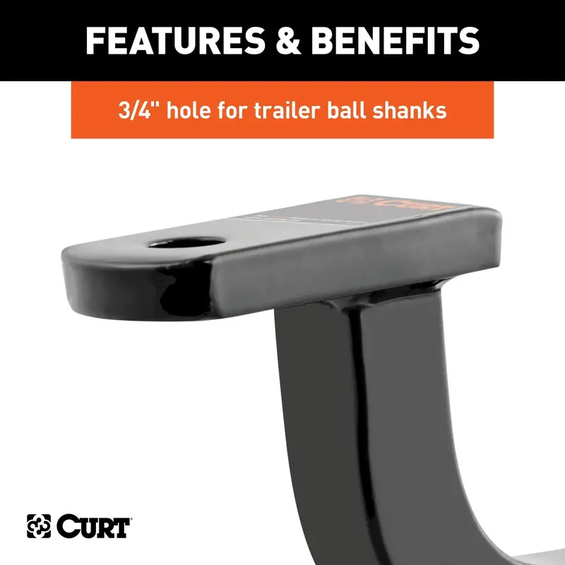 Curt 45520 Class 2 Ball Mount – 1-1/4" Shank, 3,500-Lb Capacity, 3-1/8" Rise, 9-3/4" Length 1