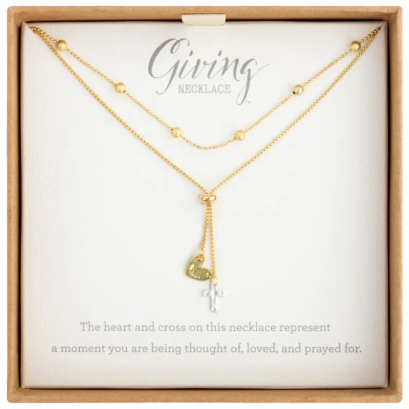 Demdaco Heart-And-Cross Giving Necklace With Interchangeable Charms 1