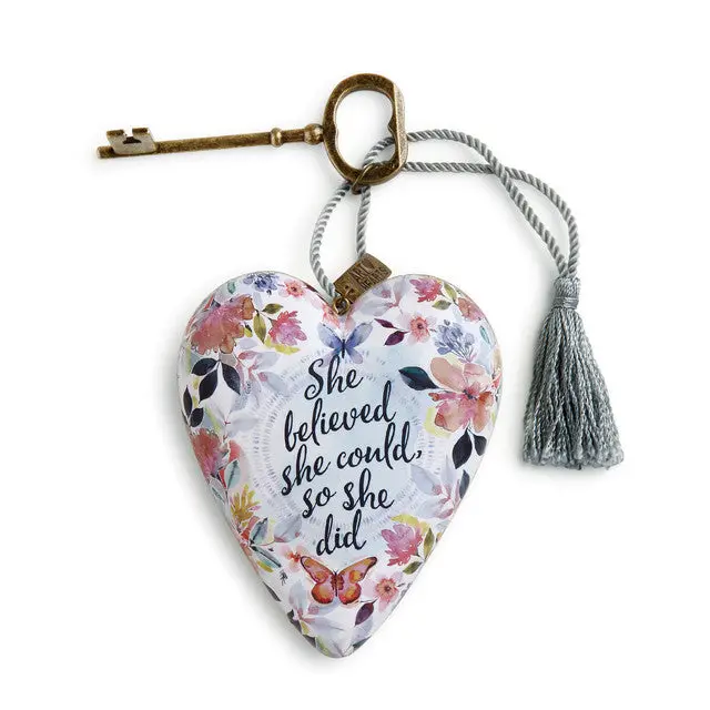 Demdaco 'She Believed She Could' Motivational Heart Art 1