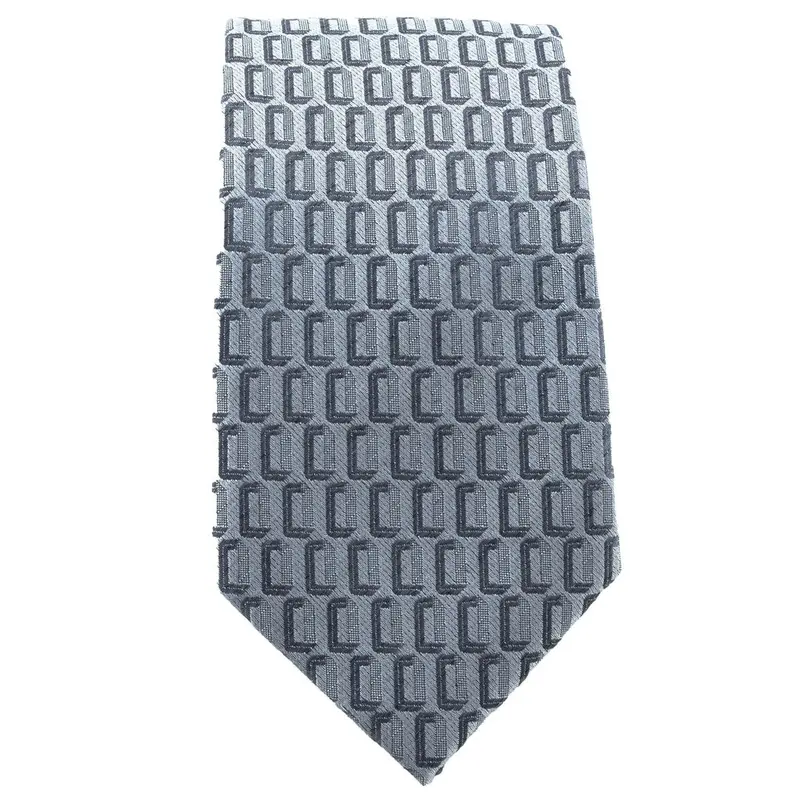 Dibi Silver Shadow Necktie – Modern Metallic Dress Accessory 1