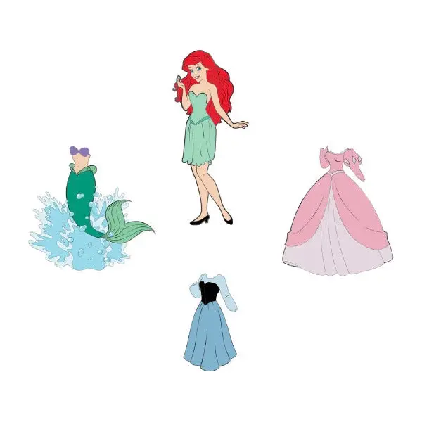 Disney Loungefly Little Mermaid Ariel Paper Doll Pin Collection 1