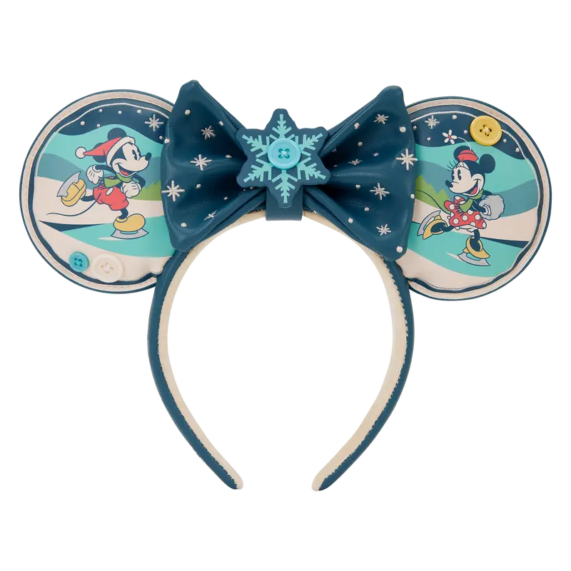 Disney Mickey & Minnie Holiday Ear Headband By Loungefly 1