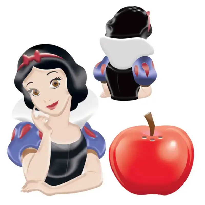 Disney Princess Snow White Apple-Shaped Ceramic Salt And Pepper Set 1