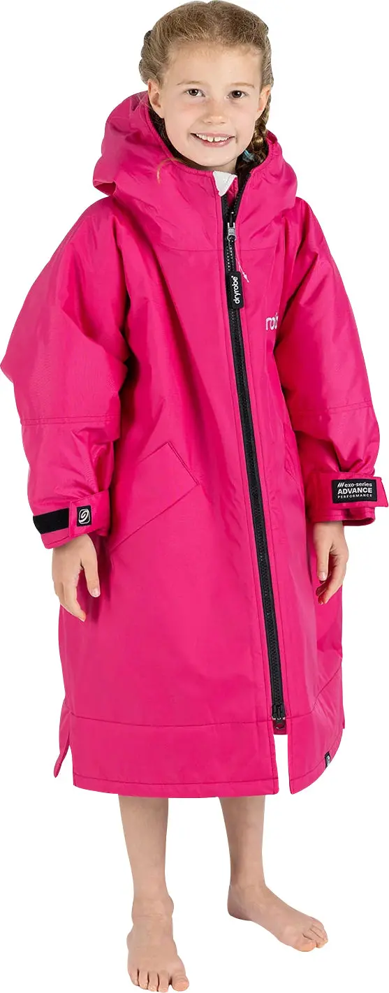 Dryrobe Advance Junior Changing Robe – Long-Sleeve Pink Fast-Drying Towel Robe 1