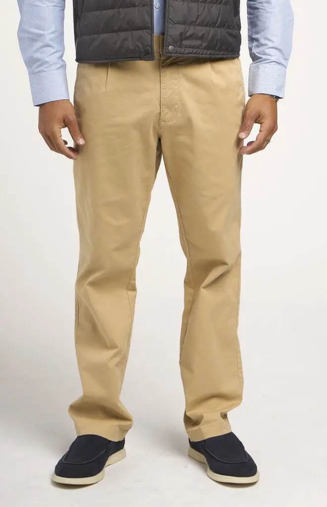 Duck Head Pleated Cotton Chino Trousers 1