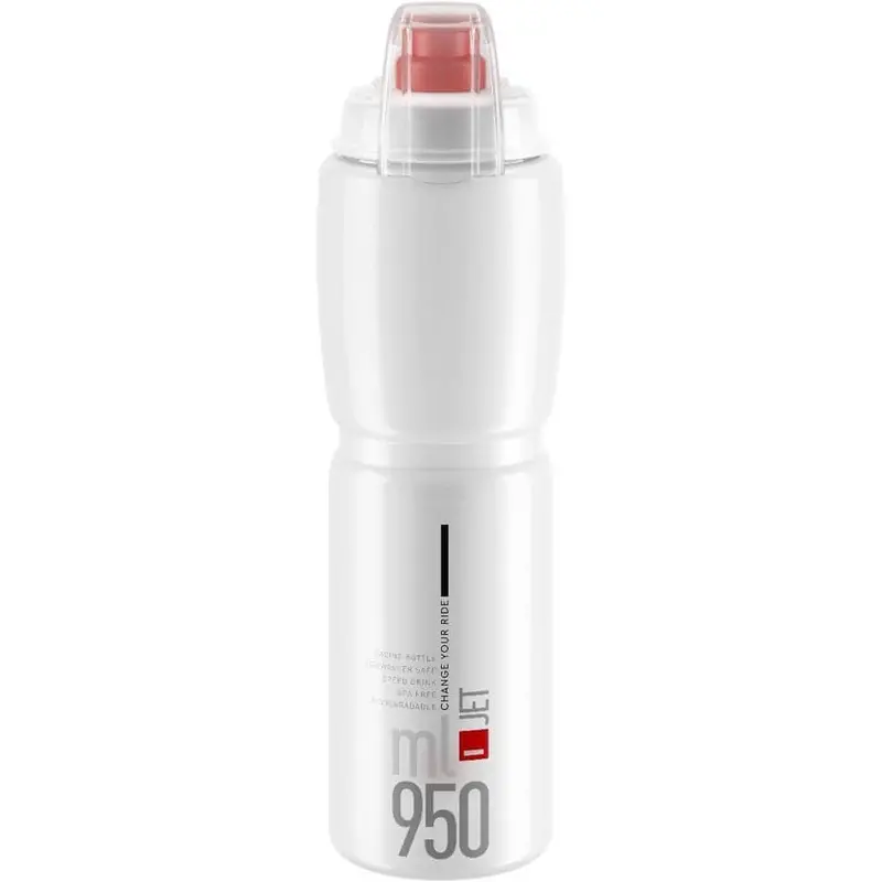Elite Jet Biodegradable Mtb Water Bottle – 950Ml, Clear 1