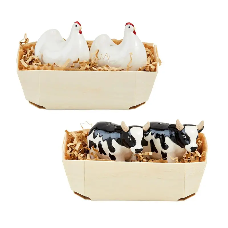 Farm Animal Pair Salt And Pepper Shaker Set 1