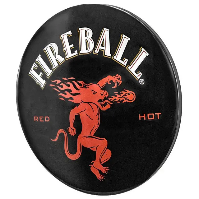 Fireball Cinnamon Whiskey Red Hot Metal Dome Sign – 15 Inches 1