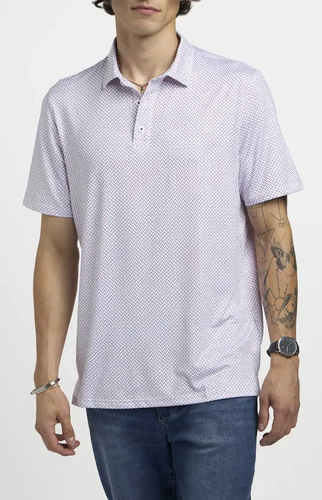 Flag & Anthem Monsey Performance Polo With Geometric Print 1